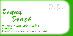 diana droth business card